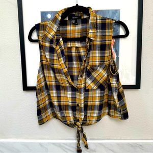 Forever 21 button up Crop Top